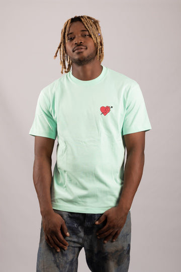 T-Shirt Coeur Piqué Vert