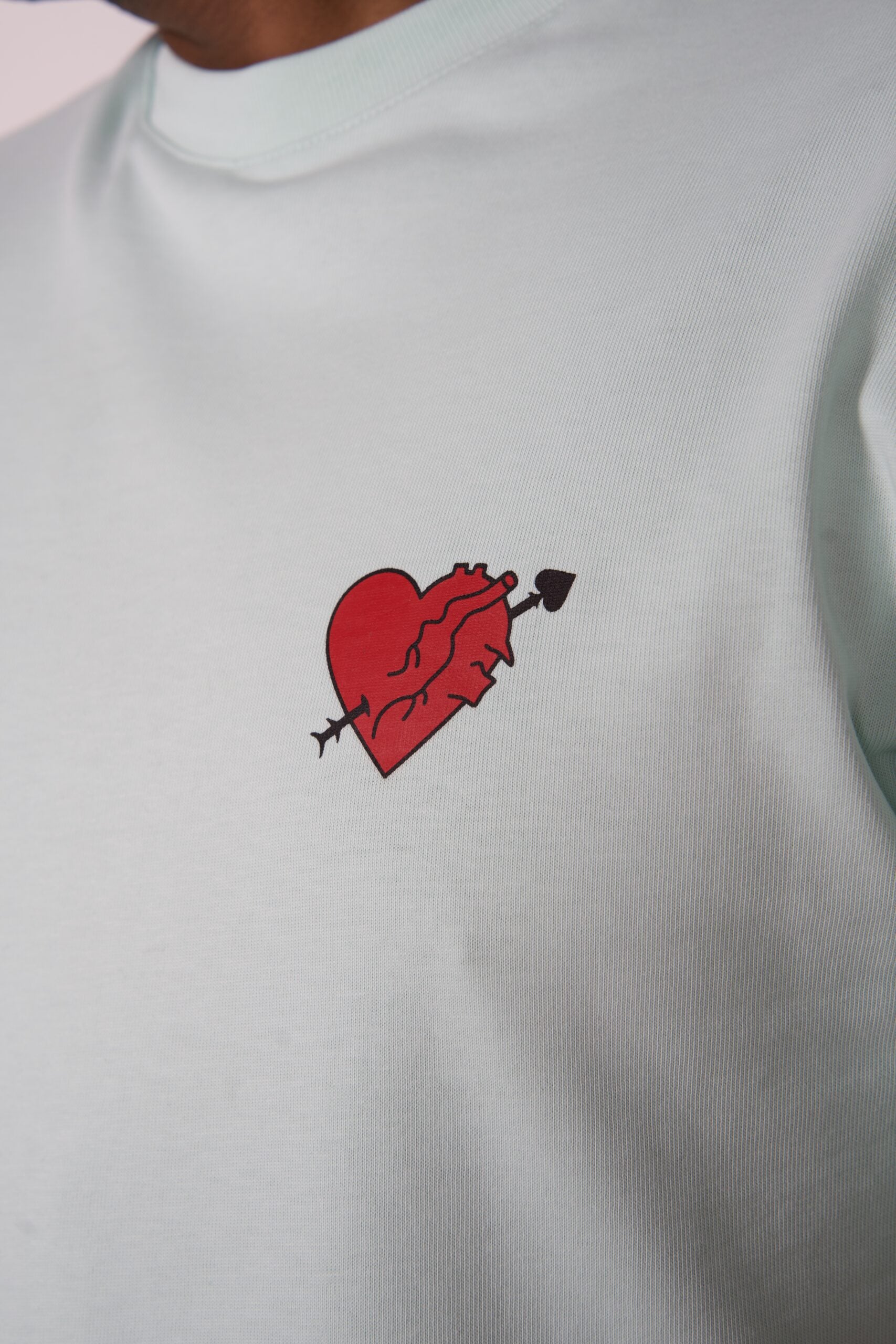 T-Shirt Coeur Piqué Vert