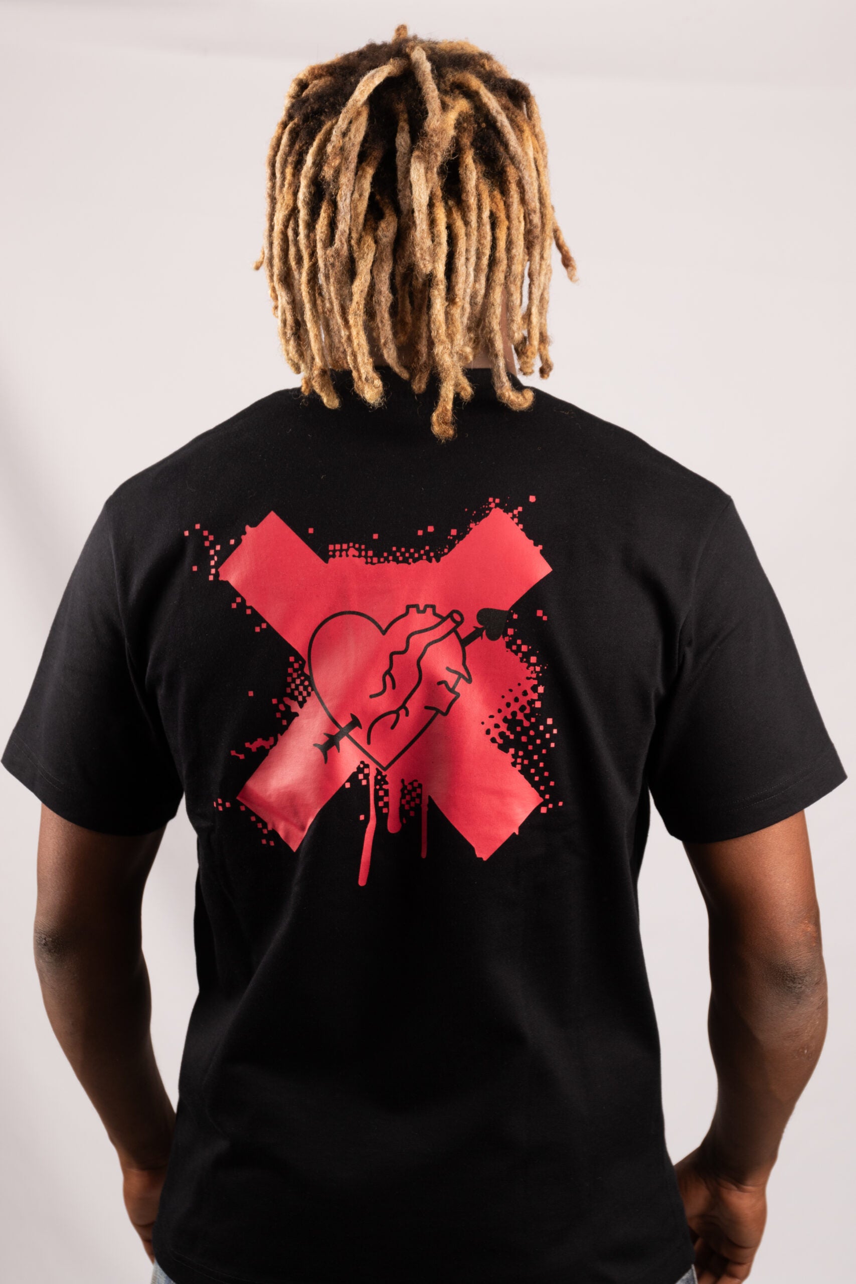 T-Shirt Coeur Piqué Noir