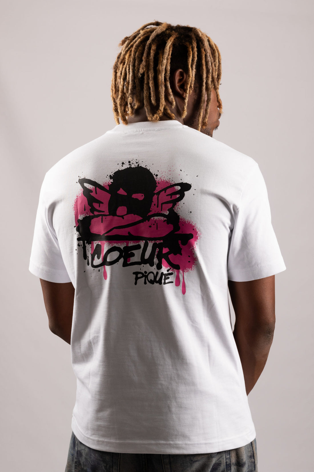 Tee-shirt Ange Blanc Rose
