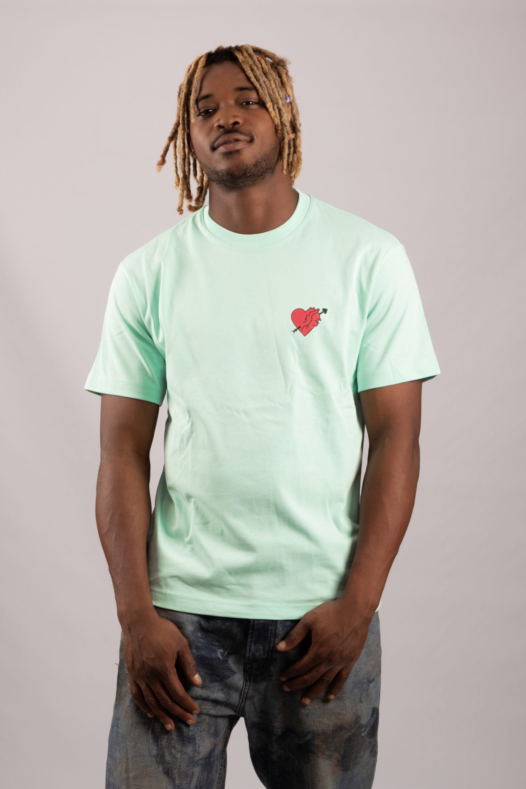T-Shirt Coeur Piqué Vert