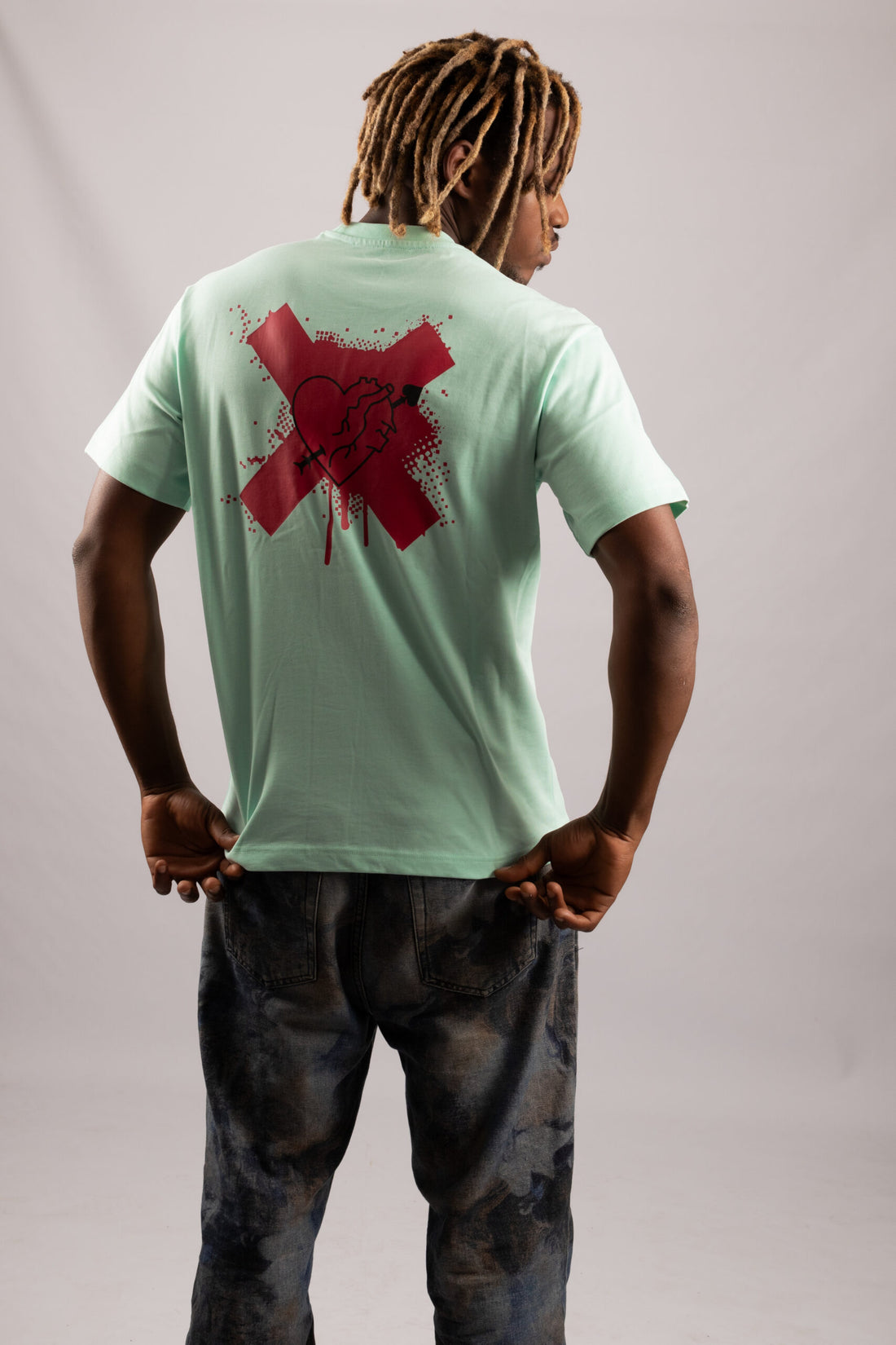 T-Shirt Coeur Piqué Vert