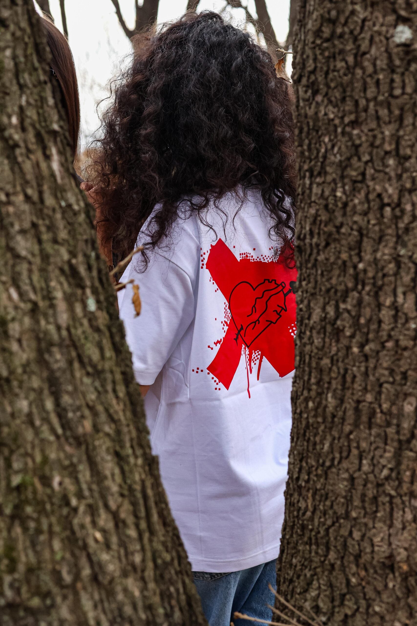 T-Shirt Coeur Piqué Blanc