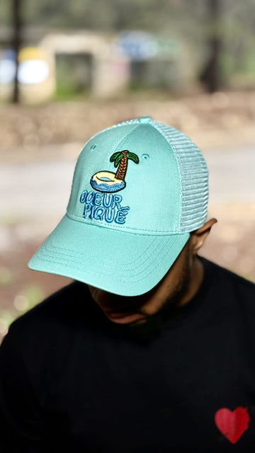 Casquette Palmier Bleu